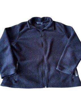 Vintage Black Diamond Classic Polar Fleece Full Zip Up Collared Men's Size Large